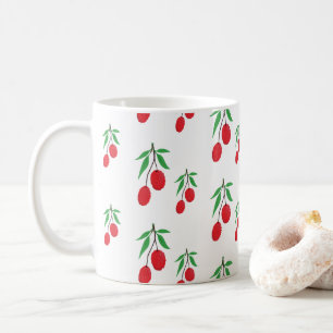 Mug Arbre de litchi Feuille verte Amateur de fruits tr