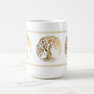Mug Arbre de Mehndi de la vie (or)