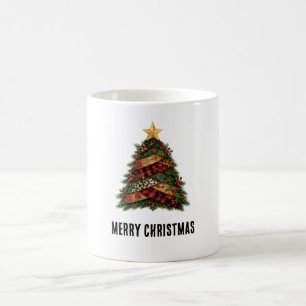 Mug Arbre de Noël à carreaux Joyeux Noël