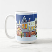 Mug Arbre de Noël à design rétro Fêtes de ville (Gauche)