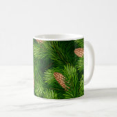 Mug Arbre de Noël À feuillage persistant avec cônes de (Devant droit)