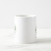 Mug Arbre de Noël à l'aquarelle avec écriture simple  (Centre)