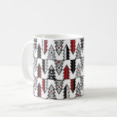 Mug Arbre de Noël abstrait moderne géométrique o (Devant gauche)