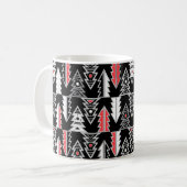 Mug Arbre de Noël abstrait moderne géométrique o (Devant gauche)