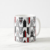 Mug Arbre de Noël abstrait moderne géométrique o (Devant droit)