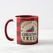 Mug Arbre de Noël Agritourisme Pine Arbres style ferme (Gauche)