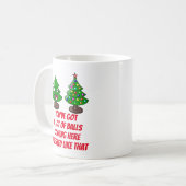Mug Arbre de Noël amusant - Beaucoup de balles (Devant gauche)
