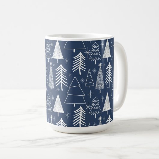 Mug Arbre de Noël - Arbre À feuillage persistant - Arb (Devant droit)