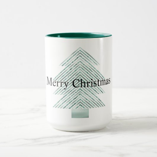 Mug Arbre de Noël Arbre de Monnaie d'Argent d'Argent P (Centre)