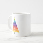Mug Arbre de Noël arc-en-ciel (Devant gauche)
