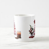 Mug Arbre de Noël aux traits de pinceau rouges minimal (Centre)