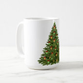 Mug Arbre de Noël avec étoile et présente Fête (Devant gauche)