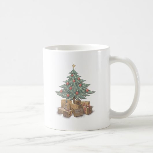 Mug Arbre de Noël avec paquets (Droite)