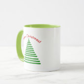 Mug - Arbre de Noël avec texte courbé (Devant gauche)