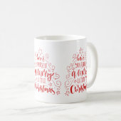 Mug Arbre De Noël Avec Typographie Moderne (Devant droit)