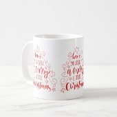 Mug Arbre De Noël Avec Typographie Moderne (Devant gauche)