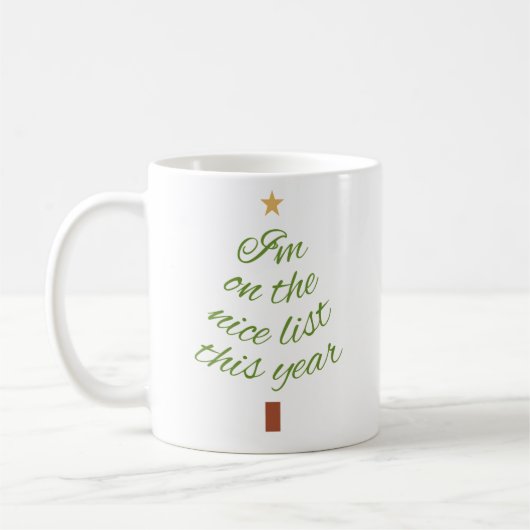 Mug Arbre de Noël belle liste (Gauche)