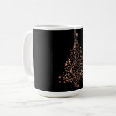 Mug Arbre de Noël Black Metallic Brown Cuivre Élégant (Devant gauche)