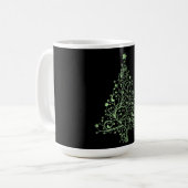 Mug Arbre de Noël Black Metallic Green Élégant (Devant gauche)