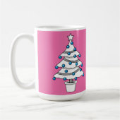 Mug Arbre de Noël blanc | Ajouter votre nom (Gauche)
