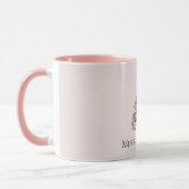 Mug Arbre de Noël blanc rose pâle (Gauche)