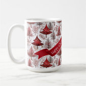 Mug Arbre de Noël blanc rouge Motif #4 ID1009 (Gauche)