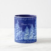Mug Arbre de Noël bleu néon (Centre)