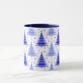 Mug Arbre de Noël Blue Periwinkle Design Motif (Centre)