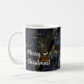 Mug Arbre de Noël caché à Manhattan la nuit (Gauche)
