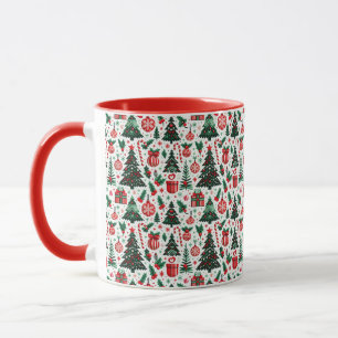 Mug Arbre de Noël, cadeaux, sucre de canne