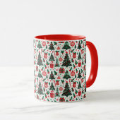 Mug Arbre de Noël, cadeaux, sucre de canne (Devant droit)