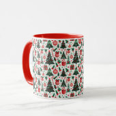 Mug Arbre de Noël, cadeaux, sucre de canne (Devant gauche)