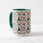 Mug Arbre de Noël, cadeaux, sucre de canne (Devant gauche)