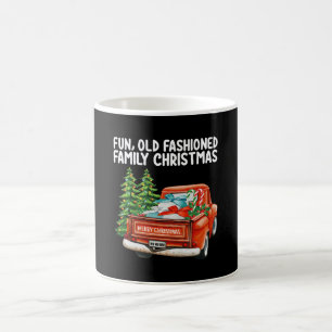 Mug Arbre de Noël camion familial amusant à l'ancienne