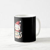 Mug Arbre de Noël Chat Noël (4) (Devant droit)
