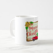 Mug Arbre de Noël classique et Camion de Noël rouge (Devant gauche)