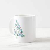 Mug Arbre de Noël coloré Abstrait (Devant gauche)