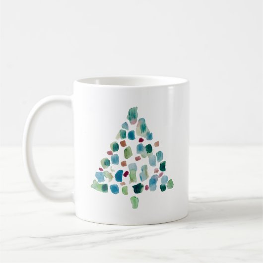 Mug Arbre de Noël coloré Abstrait (Gauche)