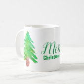 Mug Arbre de Noël couleurs funèbres modernes (Devant gauche)