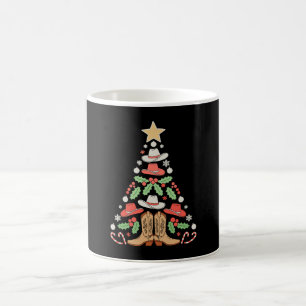 Mug Arbre de Noël Cowboy Noël Bottes de danse Ouest