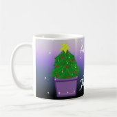 Mug Arbre de Noël dans un Planteur pourpre (Gauche)