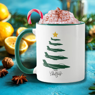 Mug Arbre de Noël d'avion militaire WW2 Aviation