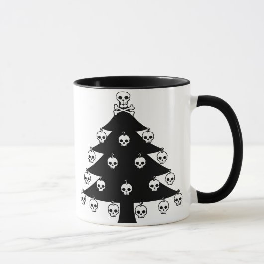 Mug Arbre de Noël de crâne (Droite)