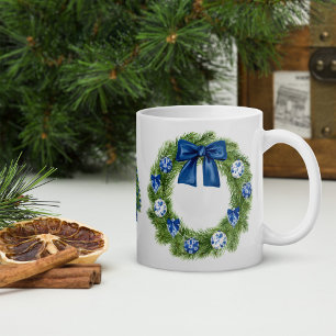 Mug Arbre de Noël de la Chinoiserie et couronne