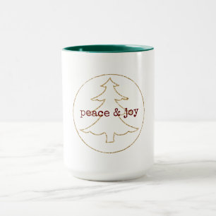 Mug Arbre de Noël de la Parties scintillant d'or