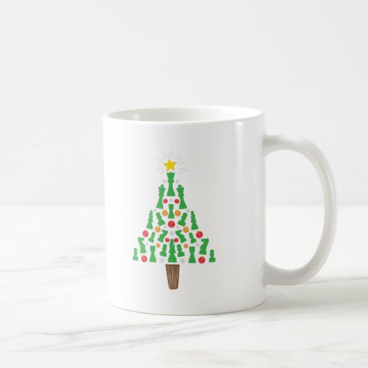Mug Arbre de Noël de la pièce d'échecs (Droite)