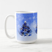 Mug Arbre de Noël décoré en bleu (Gauche)
