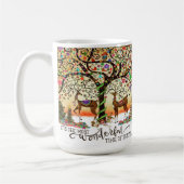 Mug Arbre de Noël des rennes de fête (Gauche)
