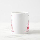 Mug Arbre de Noël des vaches rouges roses (Centre)