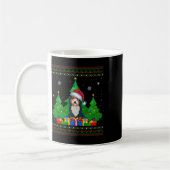Mug Arbre de Noël doux Santa Hat Bernedoodle (Gauche)